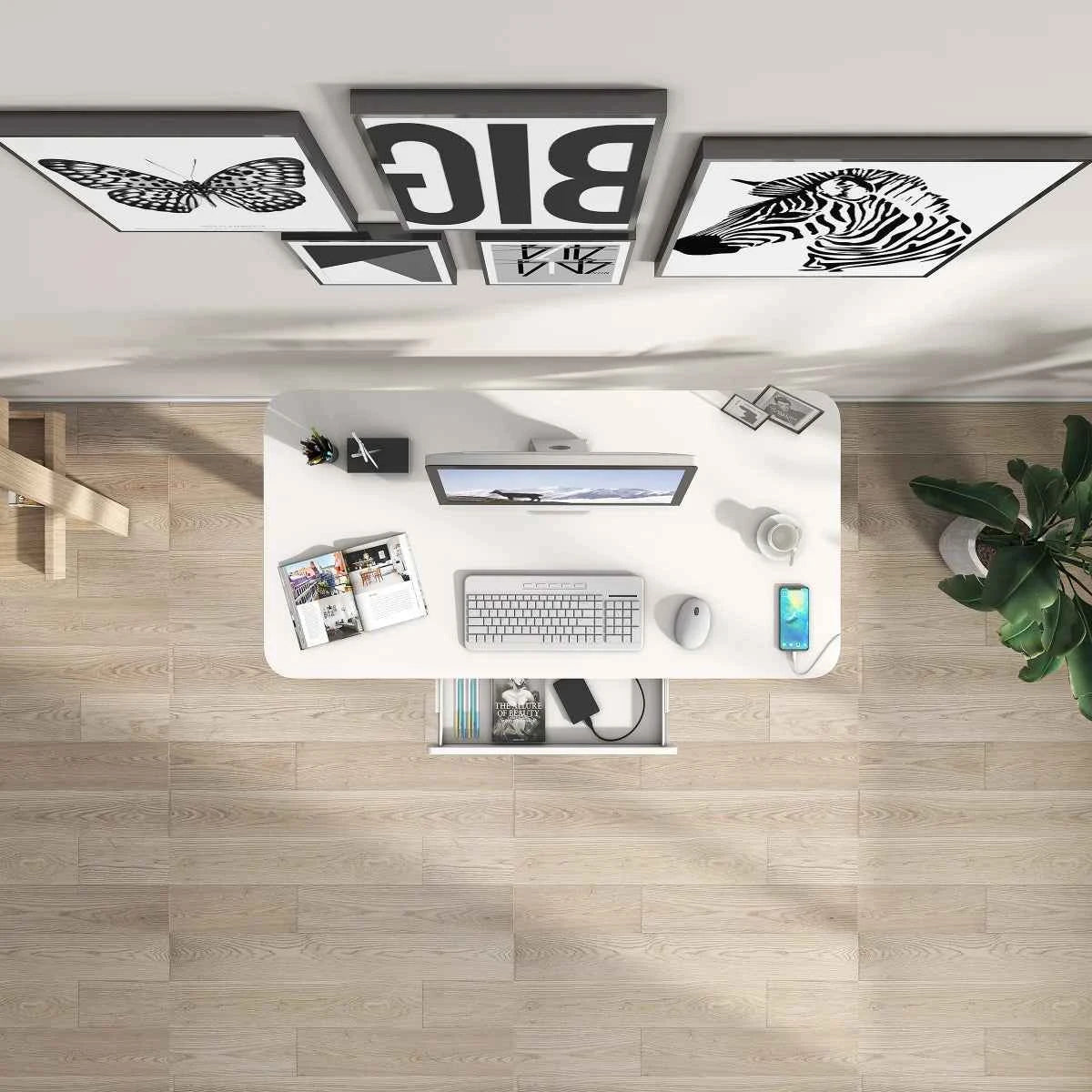 Motionwise 48" × 24" Height Adjustable Standing Desk – Ergonomic Workstation