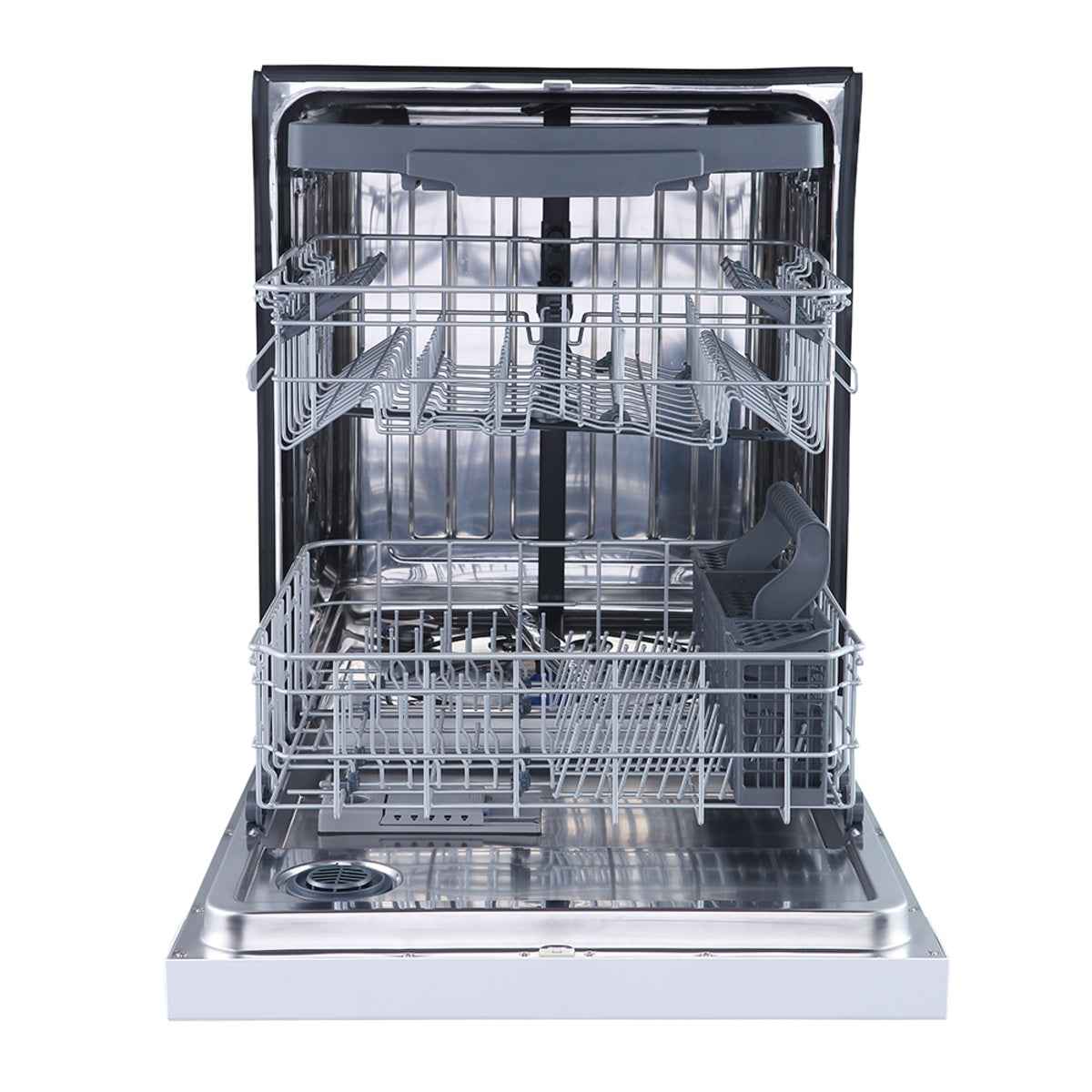 GE 24-Inch Built-In Dishwasher with Front Controls & Stainless Steel Tall Tub – White