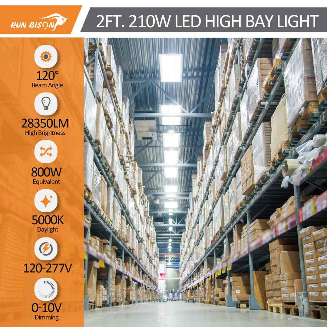 24" Dimmable High Bay Light – Energy-Efficient Industrial & Commercial Lighting
