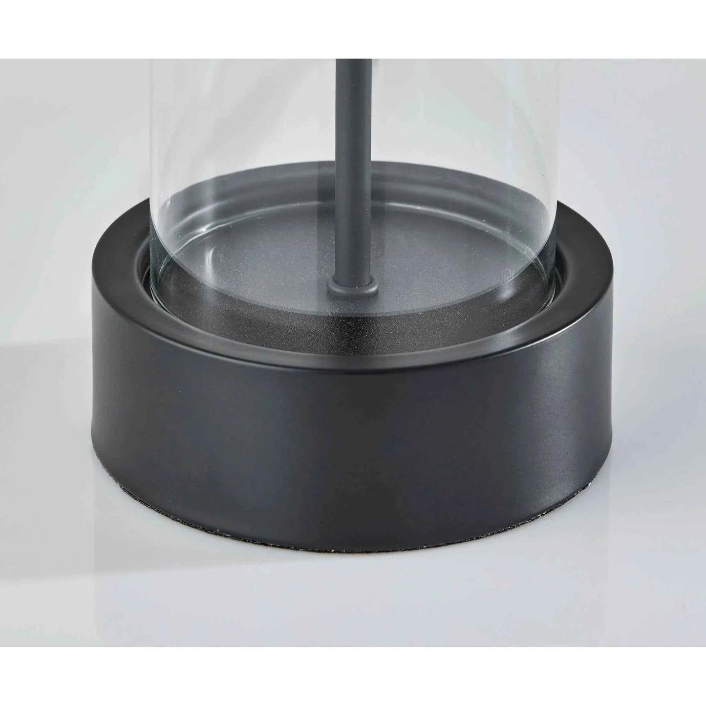 Troy Table Lamp – Black & Clear Glass Modern Accent Lighting