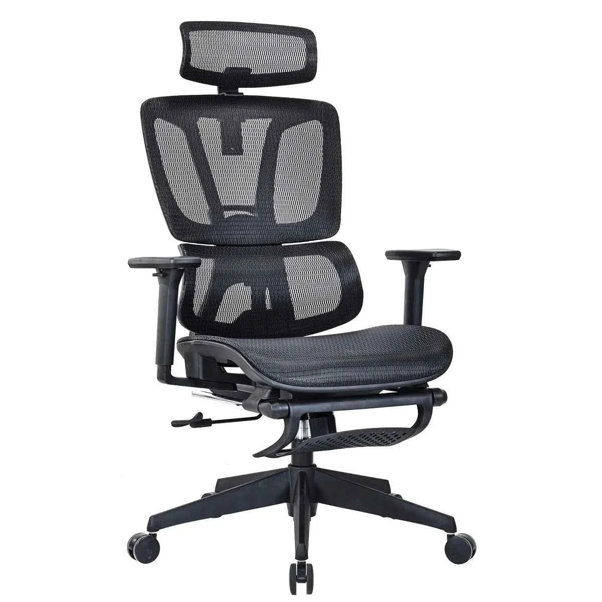 Motionwise High-Back Mesh Chair with Footrest – Ergonomic Office Comfort
