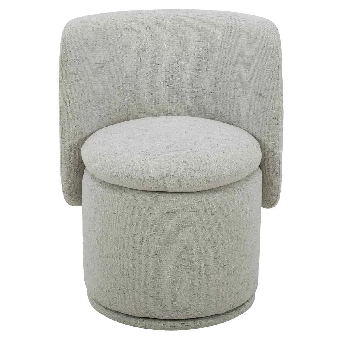 Aiden & Ivy Grey Fabric Armless Swivel Dining Chair – Modern Comfort & Style