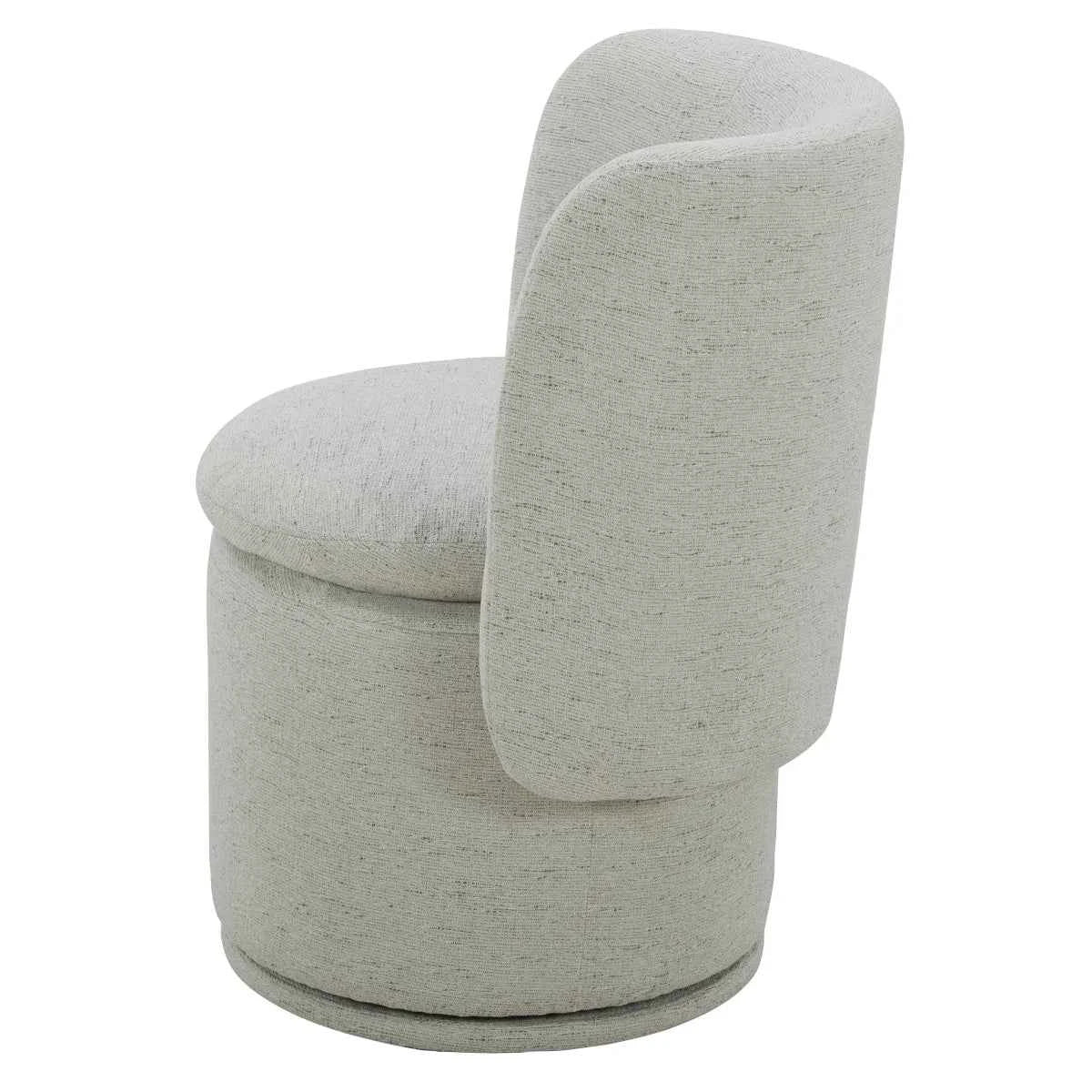 Aiden & Ivy Grey Fabric Armless Swivel Dining Chair – Modern Comfort & Style