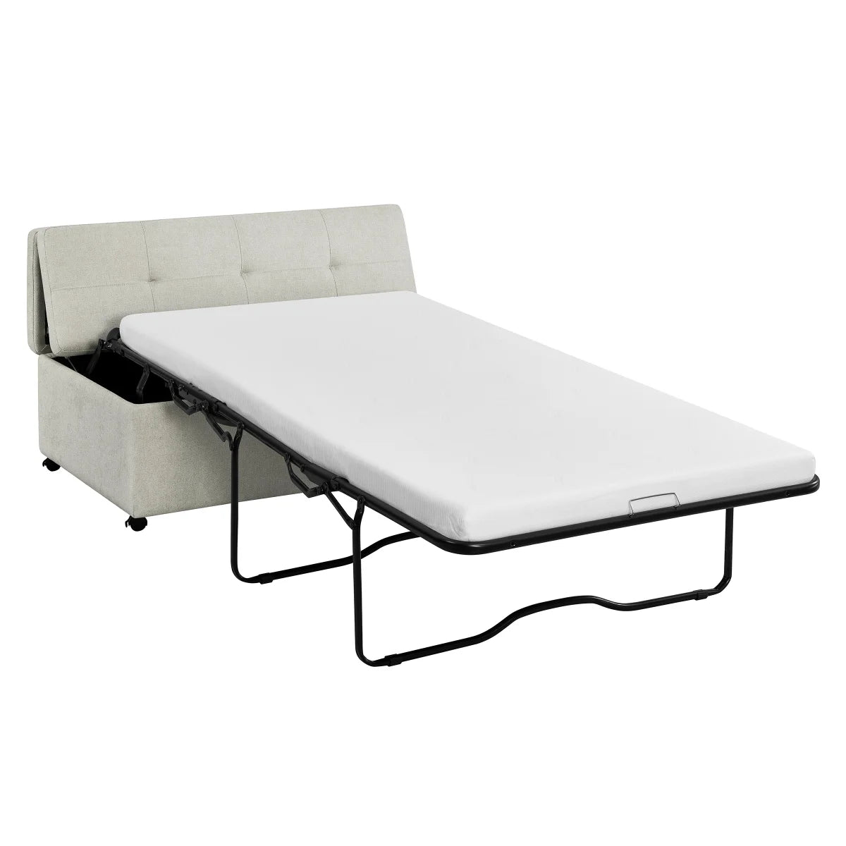 Folding Fabric Sleeper Ottoman – Space-Saving Seat, Storage & Guest Bed