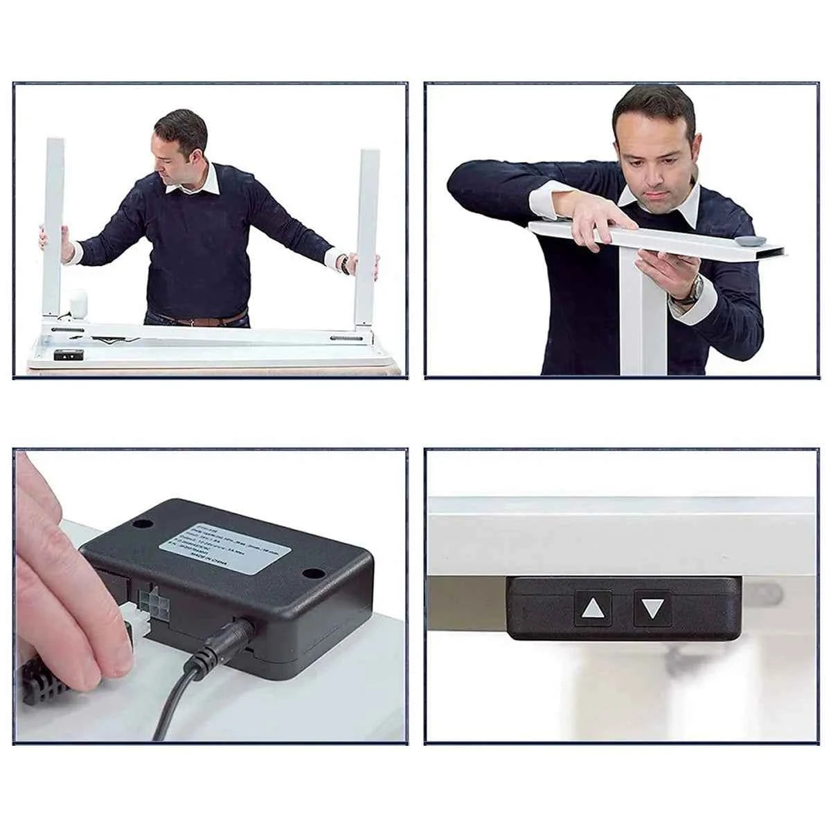 Motionwise 48" x 24" Single Motor Height Adjustable Desk – Sit-Stand Ergonomic Workstation