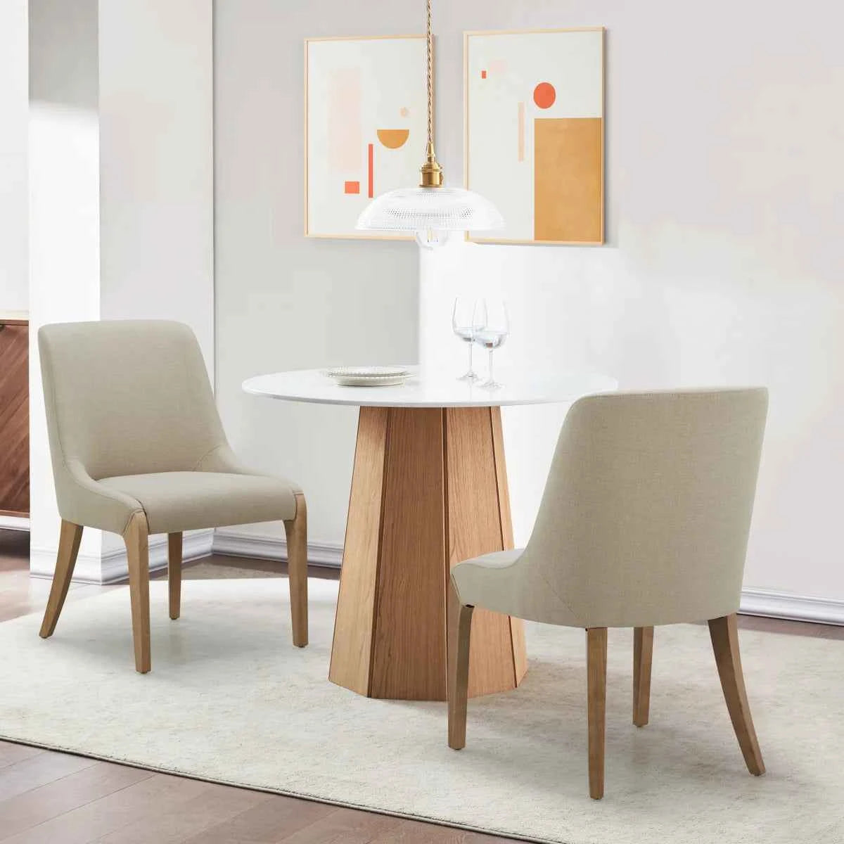 Aiden & Ivy Fabric Dining Chair, 2-Pack – Upholstered Modern Seating