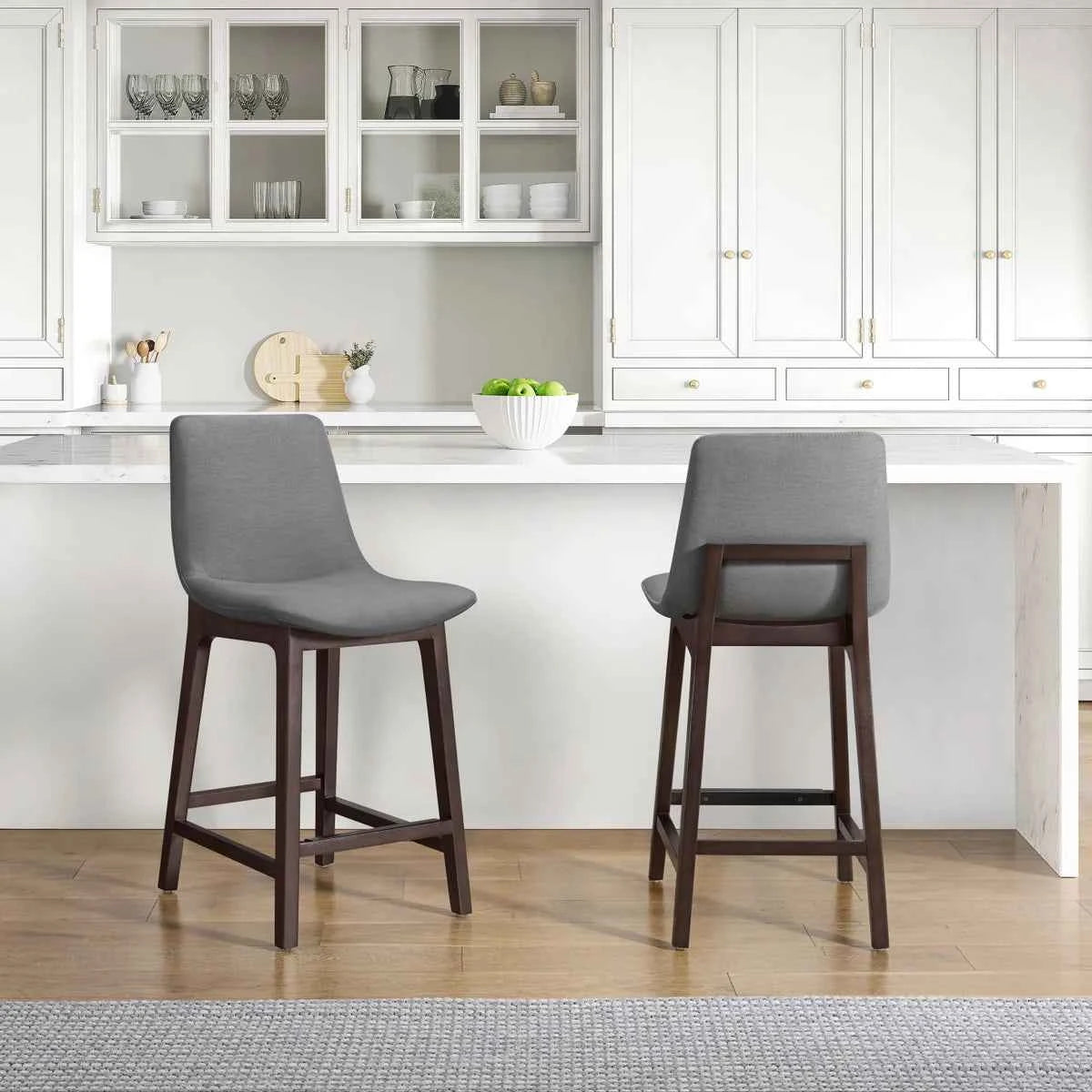 Aiden & Ivy Fabric Counter Stool 2-Pack – Stylish Comfort for Your Kitchen