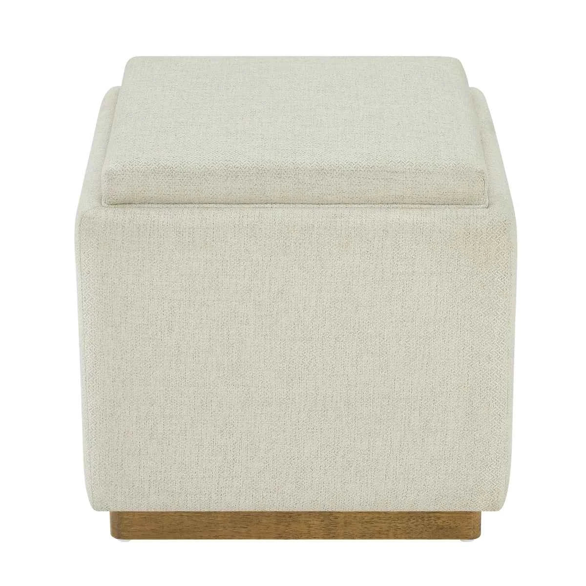 Thomasville Small Fabric Storage Ottoman – Compact Style with Hidden Storage