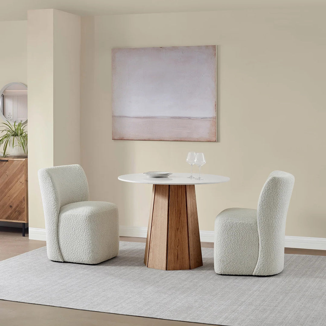 Woodstock, Ontario, appliances, furniture, home decor Blair Fabric Armless Dining Chair with Casters – Modern Upholstered Rolling Chair for Dining, Office, or Accent Seating