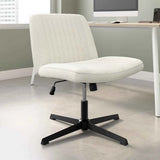 Sutton Armless Fabric Swivel Office Chair – Comfortable & Adjustable Desk Seating