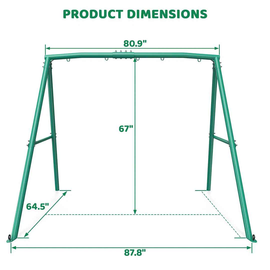 440lbs Extra Large Metal Swing Frame – Heavy Duty A-Frame with 5 Hanging Hooks