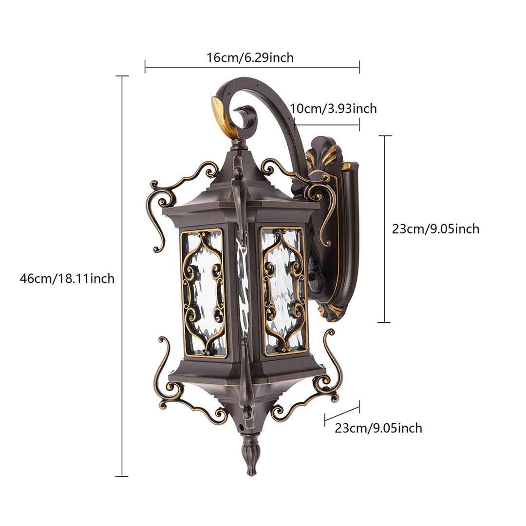 Outdoor Wall Light 6.29" – IP55 Waterproof Retro Porch Light
