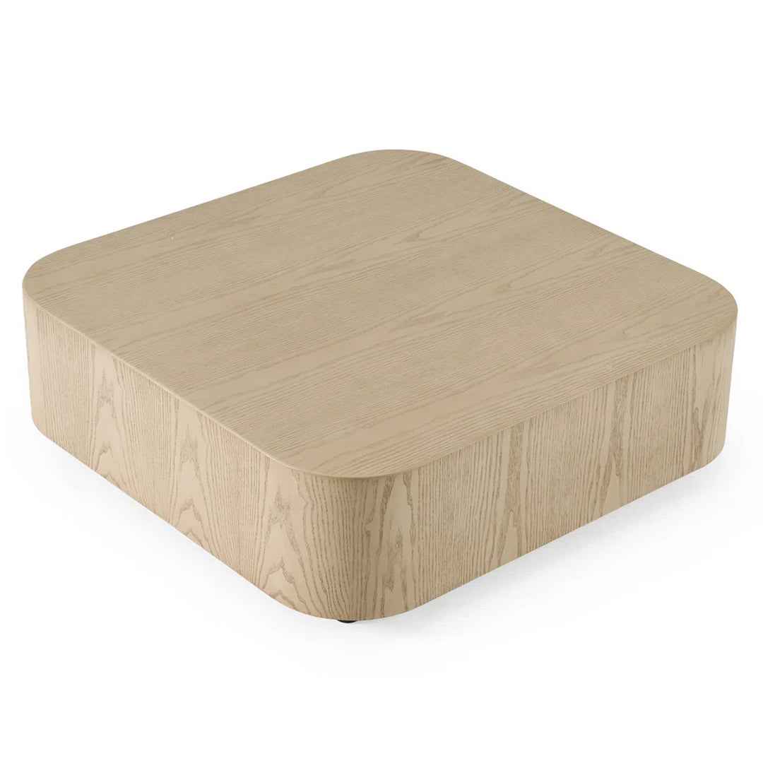 Alinblot Teller Modern Square Low Coffee Table – Minimalist Contemporary Living Room Centerpiece