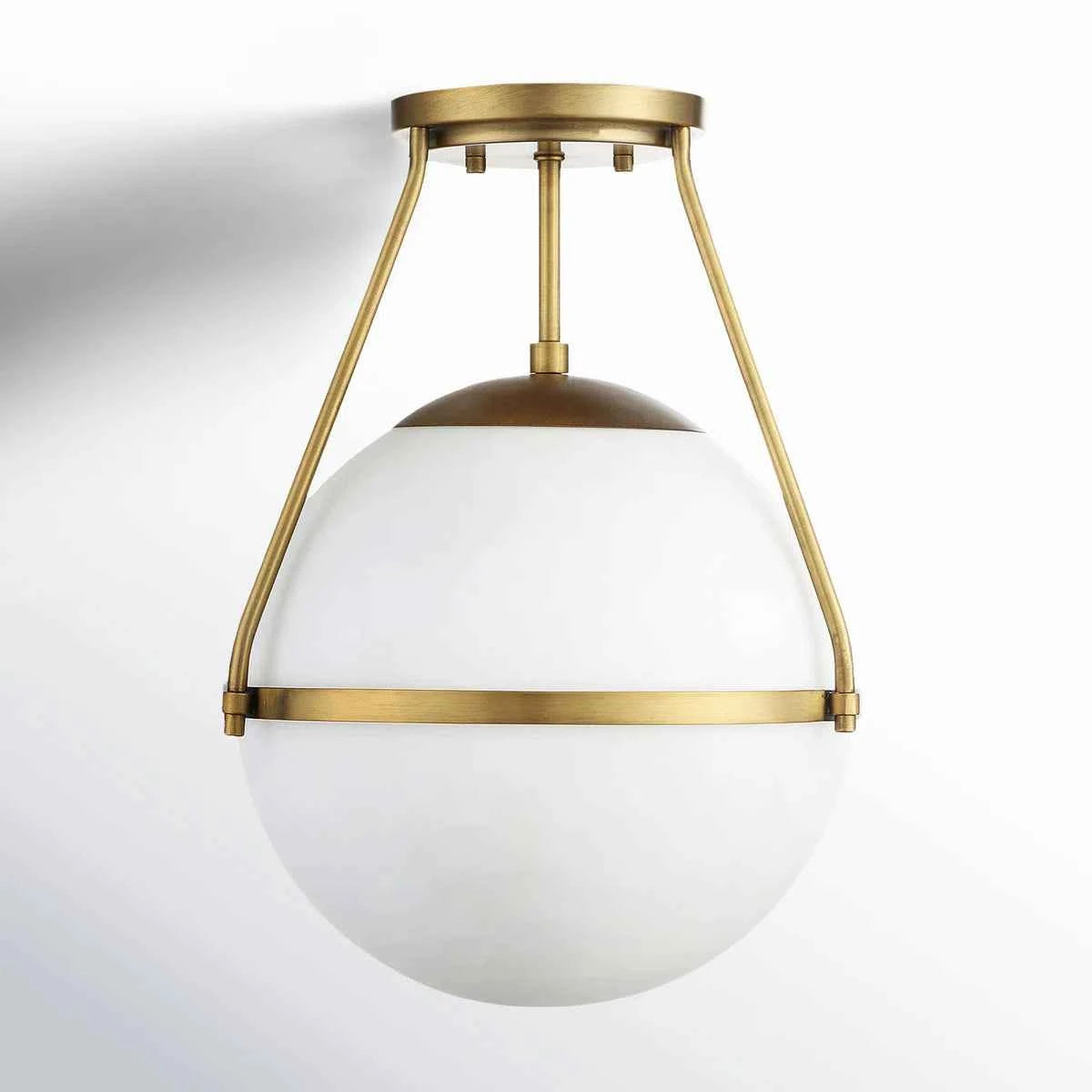 Amirah 1-Light 13" Semi Flush Mount – Elegant Ceiling Lighting