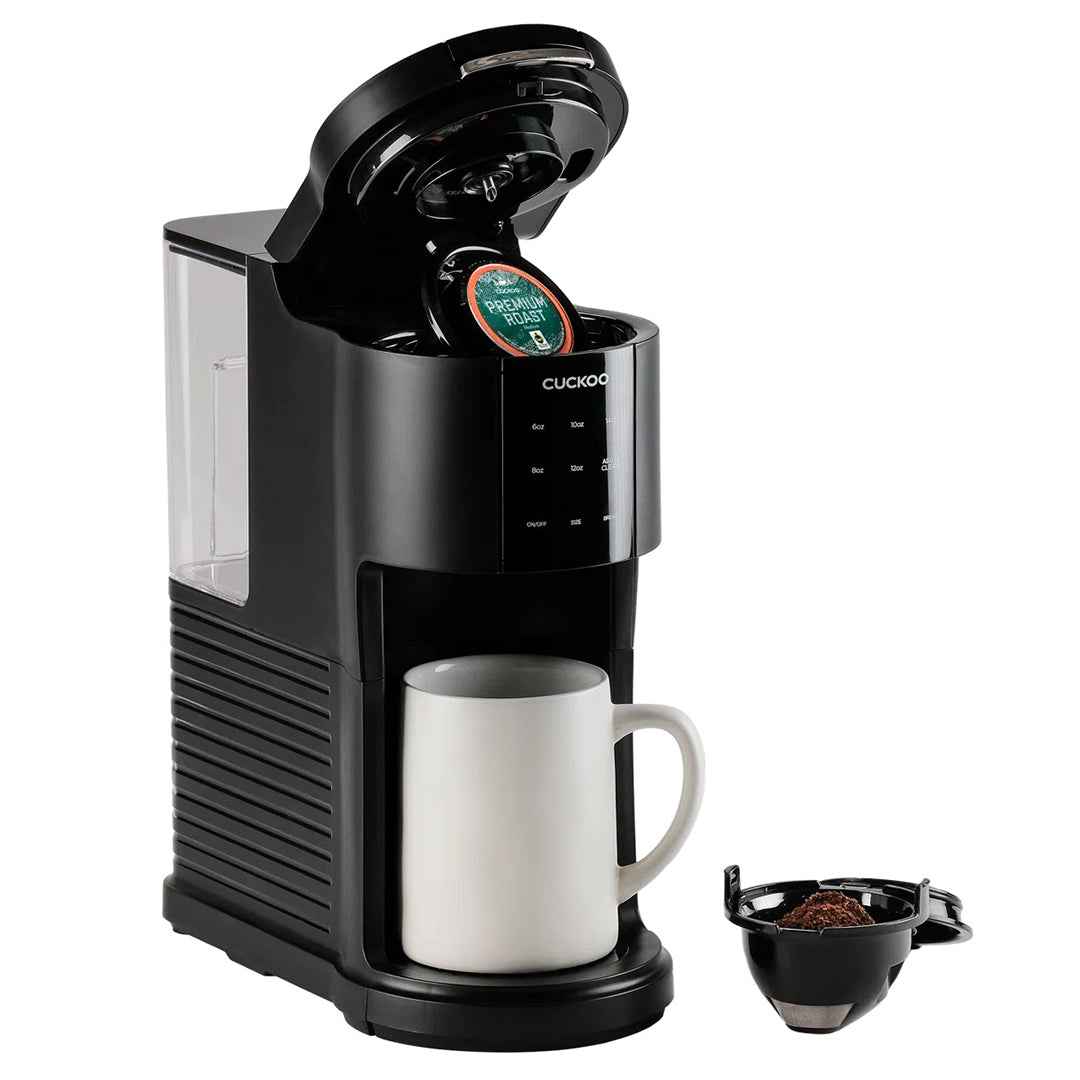 CUCKOO Electric 3-in-1 Coffee Maker – Brew Ground Coffee, K-Cup Pods & Loose Tea Leaves