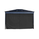 Diani Black Polyester Curtains – 10 ft x 12 ft Outdoor/Indoor Privacy Panels