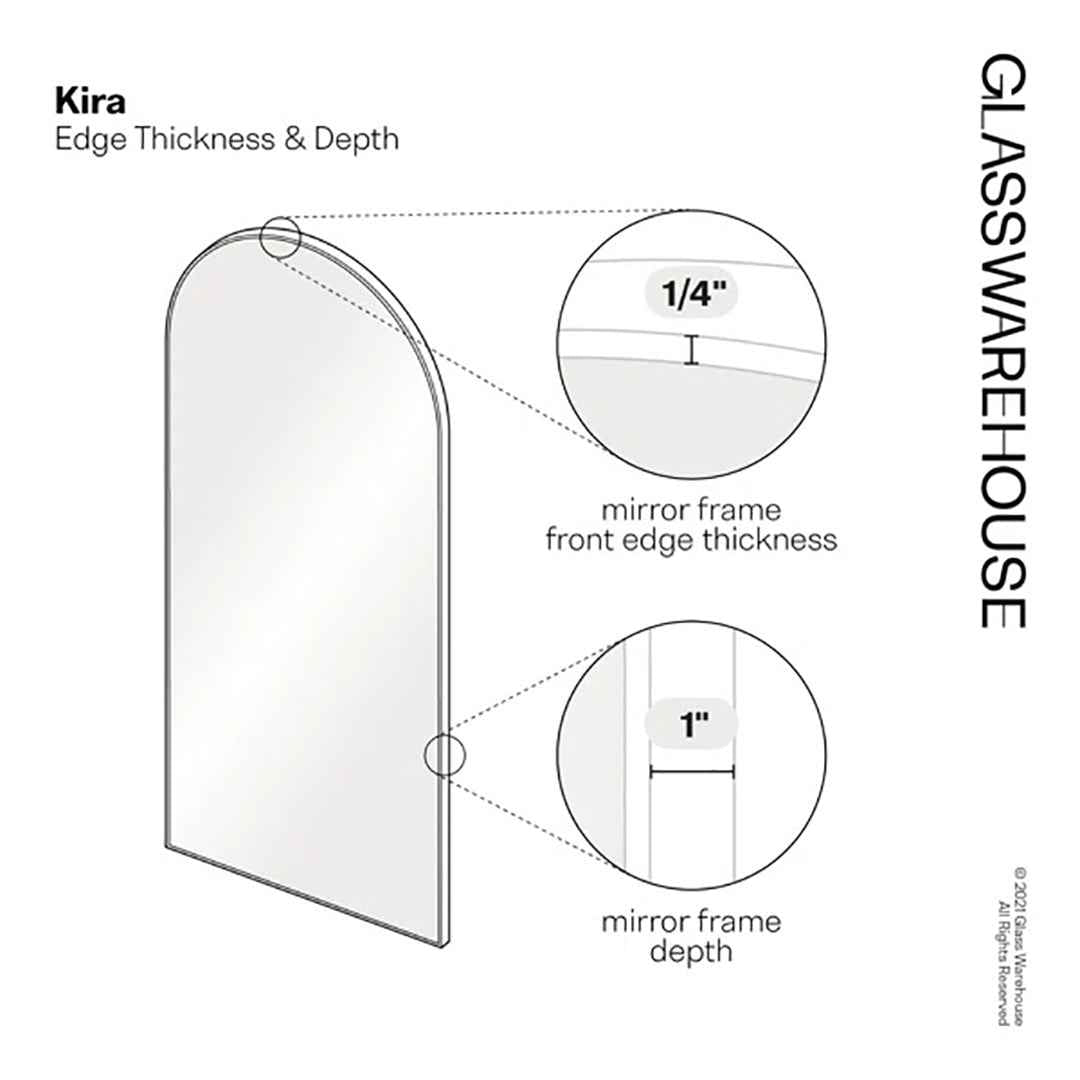 Kira Arched Mirror – Elegant Wall Mirror for Entryway, Living Room, or Bedroom Décor