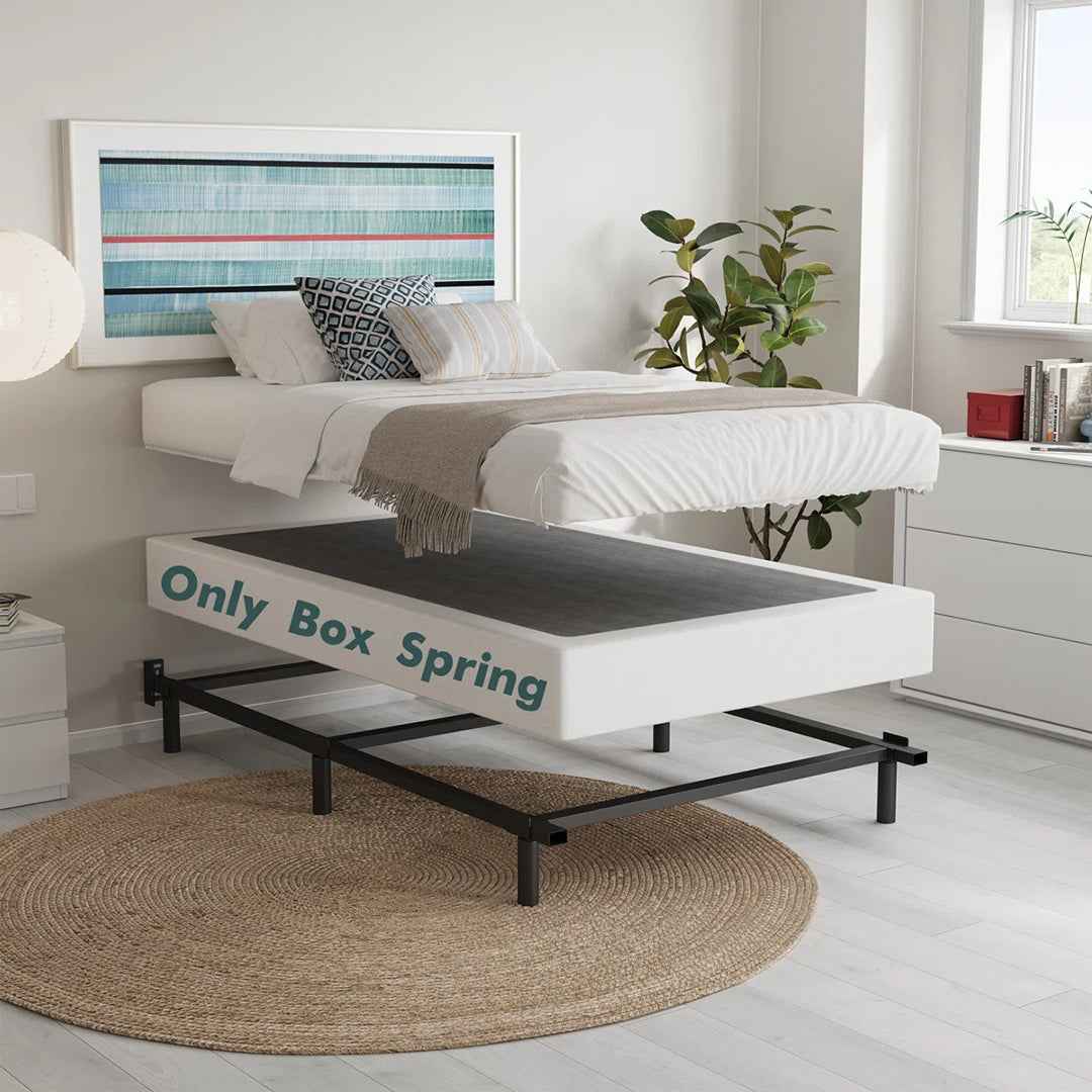 Likins 4 Inch Metal Box Spring with Fabric Cover – Durable & Easy Assembly