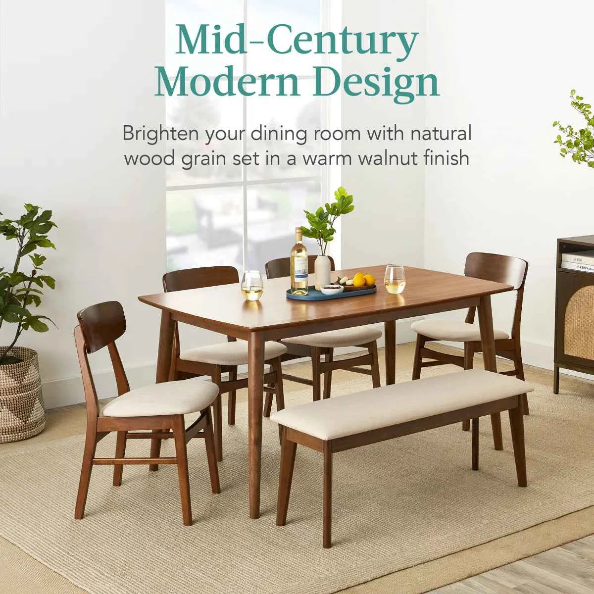 Lindsae 6-Person Dining Set – Modern Comfort & Style by Corrigan Studio