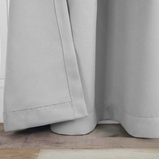 Millendon Solid Modern Polyester Grommet/Rod Pocket Room Darkening Curtain Pair (Set of 2)