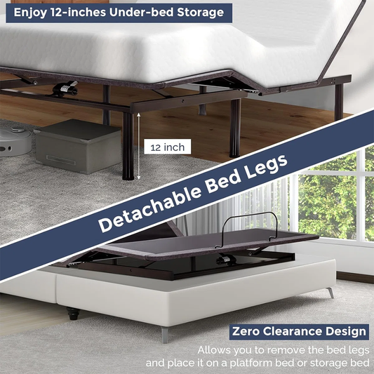 Mobley 15" Zero Gravity Adjustable Bed – Wireless Remote for Personalized Comfort