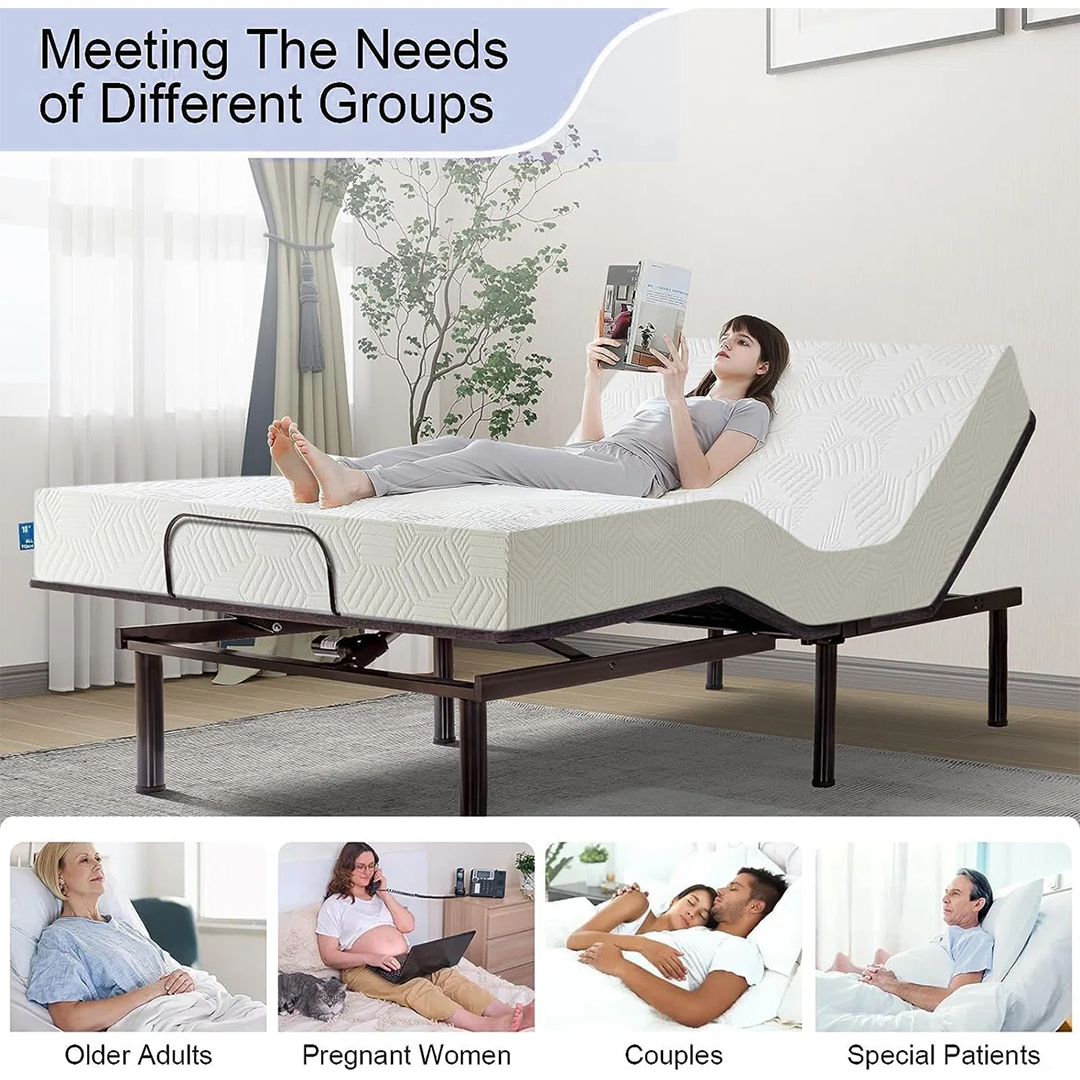 Mobley 15" Zero Gravity Adjustable Bed – Wireless Remote for Personalized Comfort