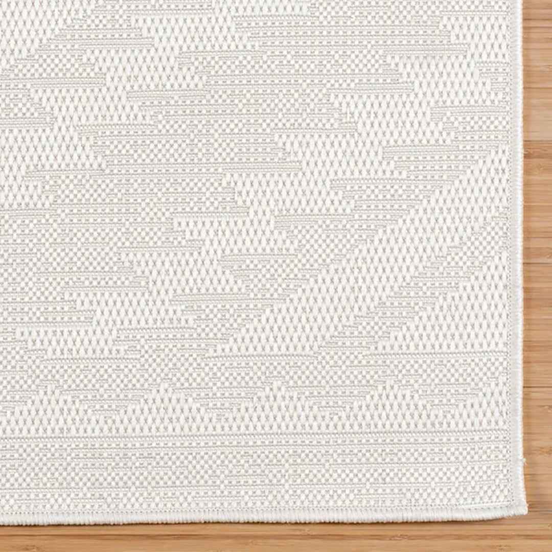 NAPLES Chalon Cream 6'6" x 9'6" Area Rug – Elegant Indoor/Outdoor Cream Rug for Living & Dining Spaces