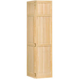 Panelled Wood Unfinished Bi-Fold Door – Customizable Space-Saving Interior Door