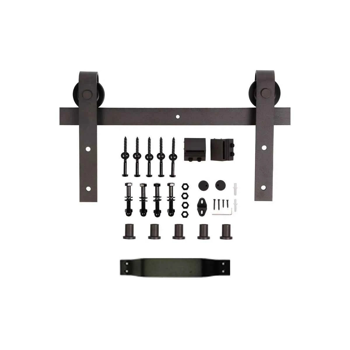 Panelled Wood & Metal K Series DIY Knotty Barn Door – Includes Installation Hardware Kit
