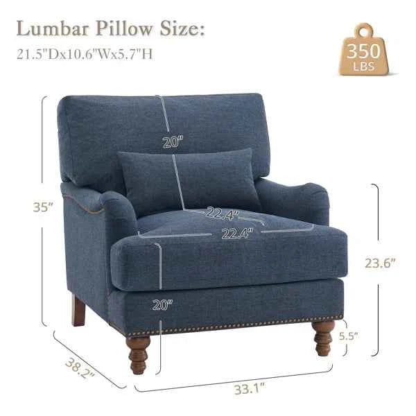 Upholstered Armless Chair Middle Seat – Modular Sofa Sectional Seating Module