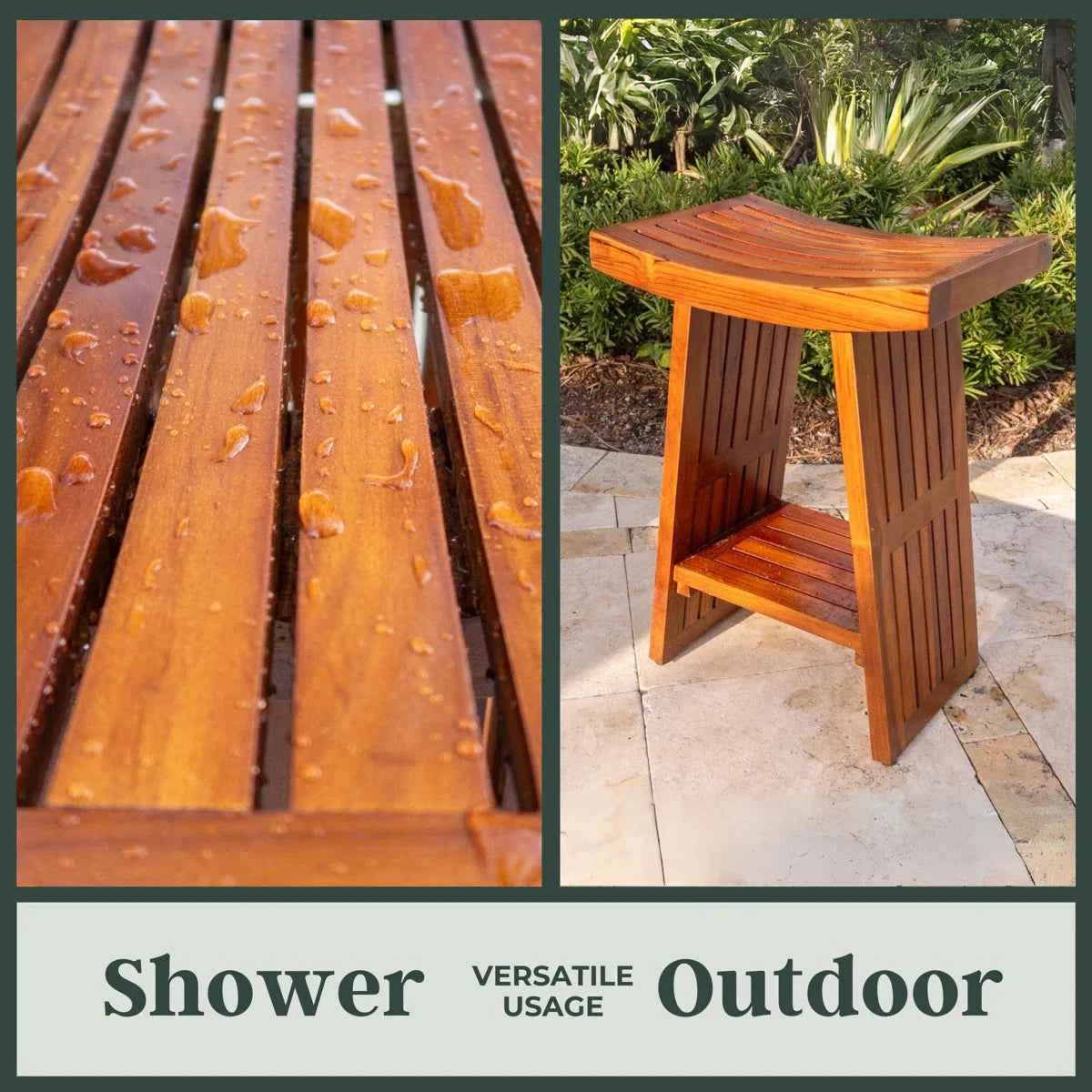 Sodhi Teak Shower Bench – Solid Teak Wood Bath & Spa Seat