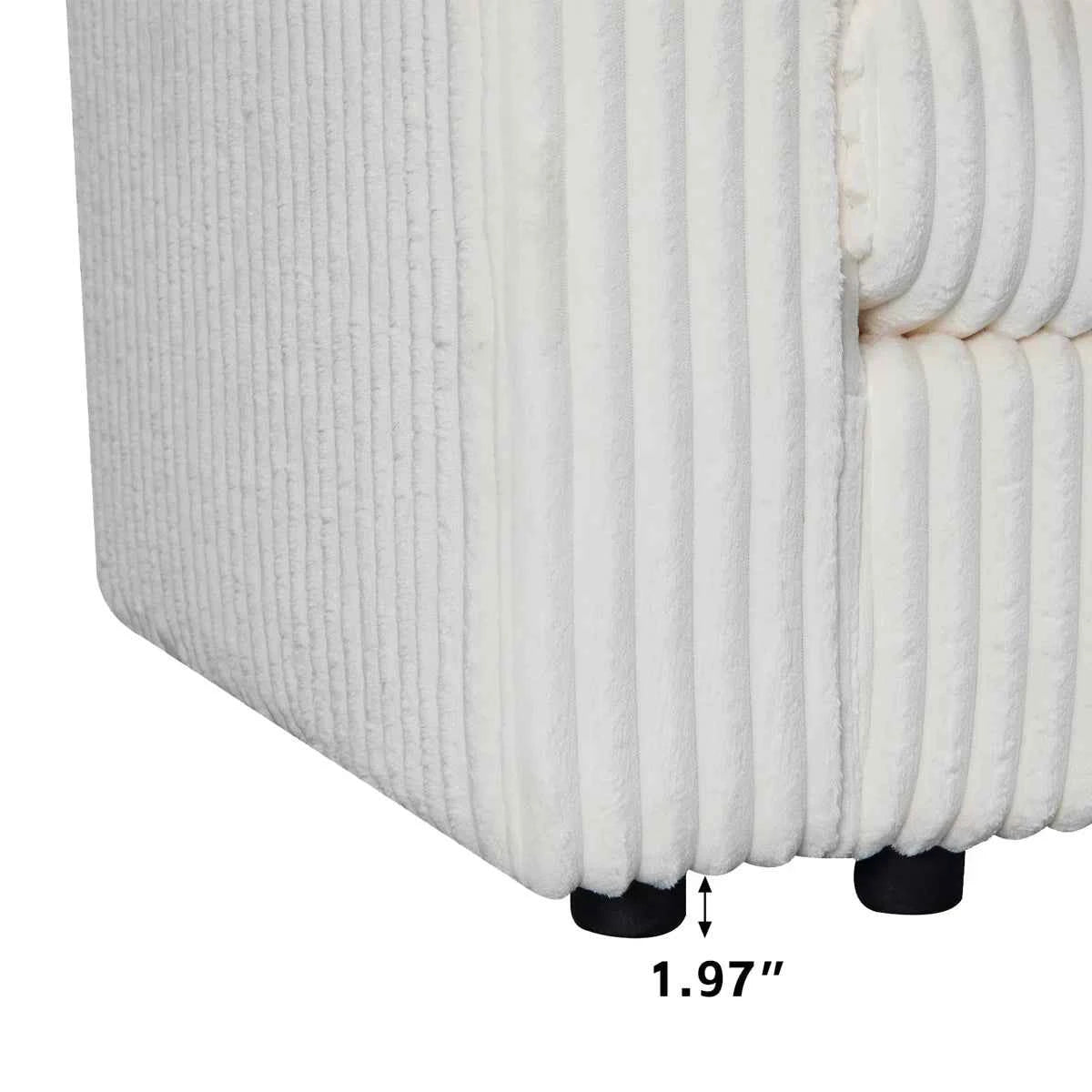 Upholstered Armless Chair Middle Seat Module – Modular Sofa Sectional Seating