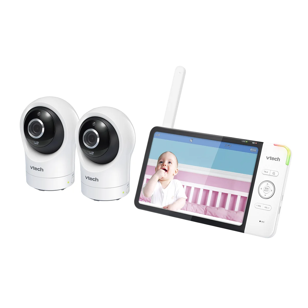 VTech RM7764-2HD 2‑Camera Wi‑Fi Baby Monitor – 7″ HD Display, 360° Pan‑Tilt, 1080p, Night Light & Two‑Way Audio