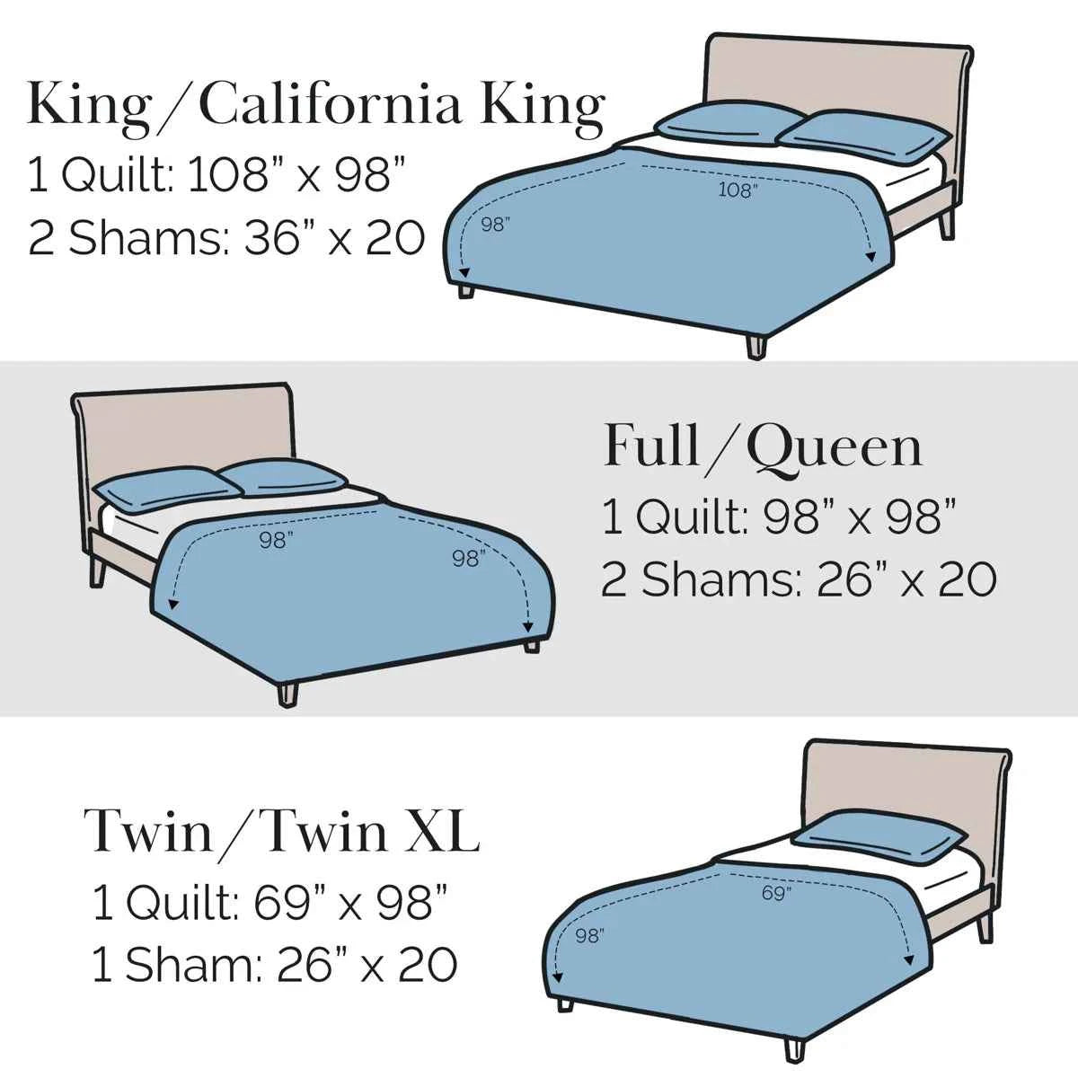 Vilano Springs® Oversized Lightweight Quilt Set with Matching Shams – Hotel-Quality Comfort