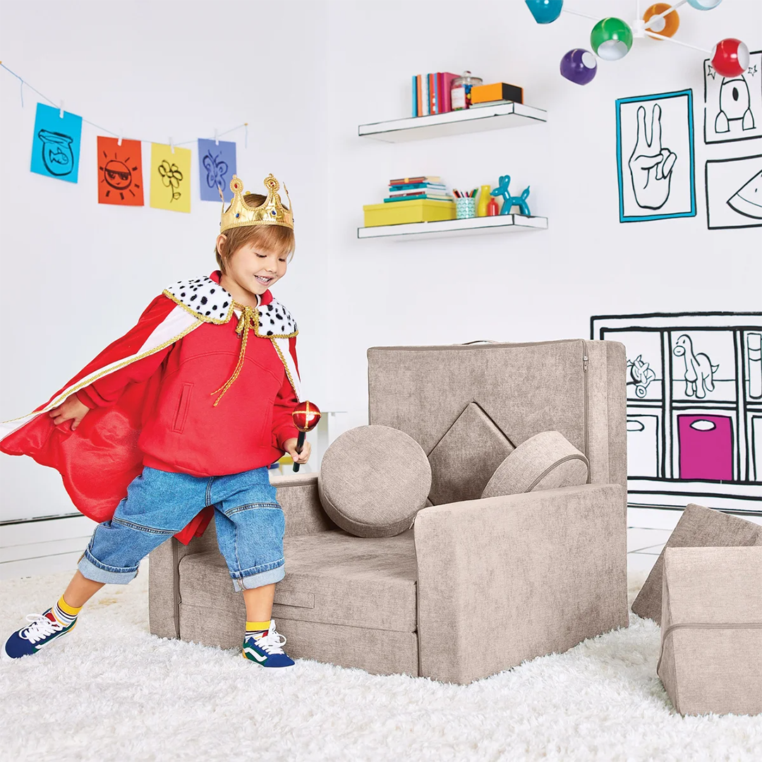Yourigami 12‑Piece Convertible Play Fort – Modular Foam Cushion Set for Endless Fort Building & Cozy Seating