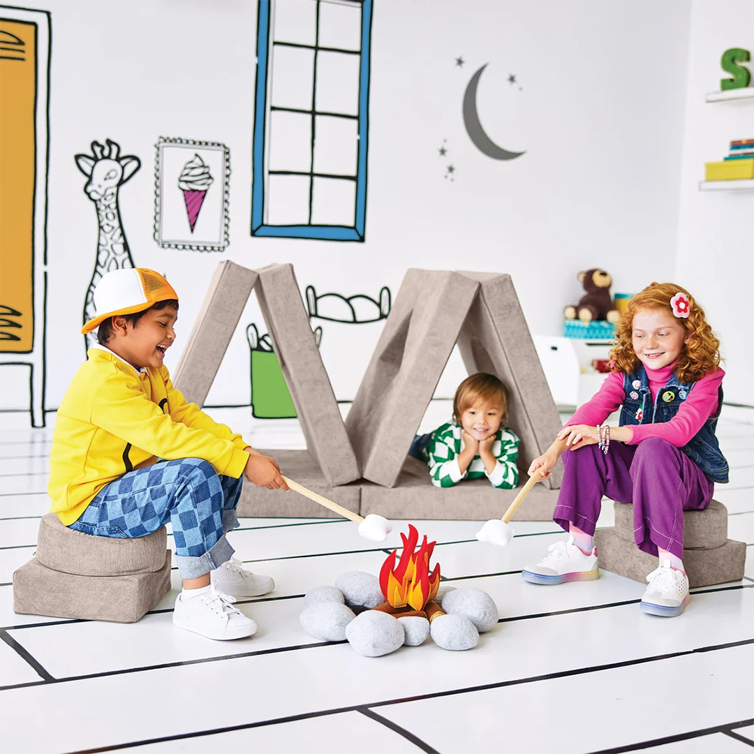 Yourigami 12‑Piece Convertible Play Fort – Modular Foam Cushion Set for Endless Fort Building & Cozy Seating