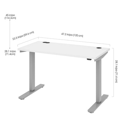 Bestar Upstand 24" × 48" Height-Adjustable Desk – Sit to Stand Comfort