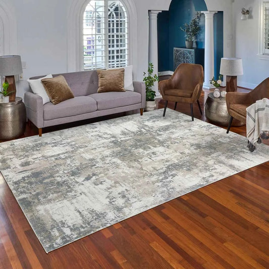 Timeless Otello Grey 8' x 10' Area Rug – Modern Neutral Textured Rug for Living Room, Dining Room & Bedroom