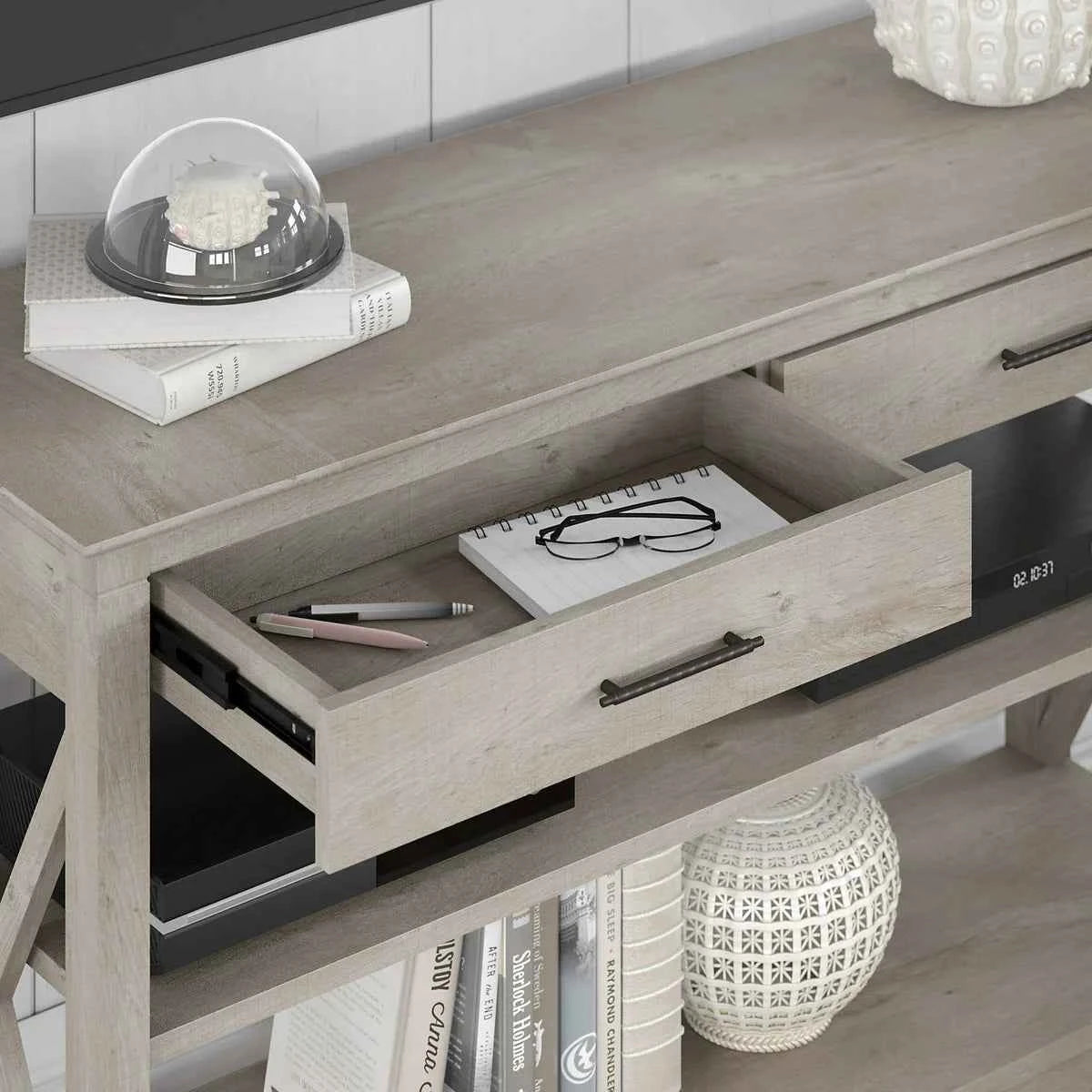 Bush Furniture Key West Console Table – Coastal Farmhouse Entryway & Sofa Table