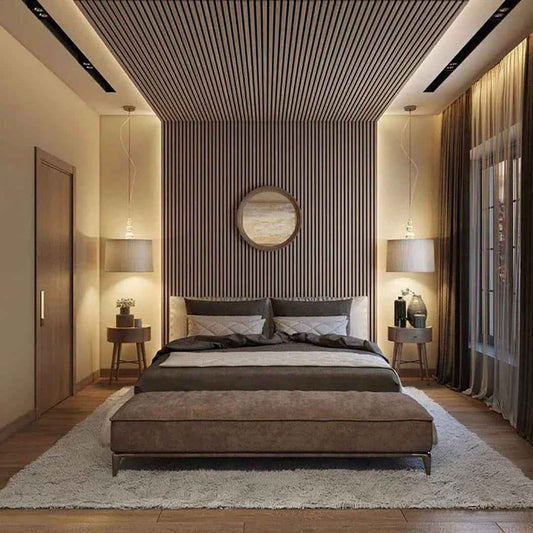 106" x 6" Decorative 3D Slat Wood Wall Panels – Shiplap Style Interior Accent
