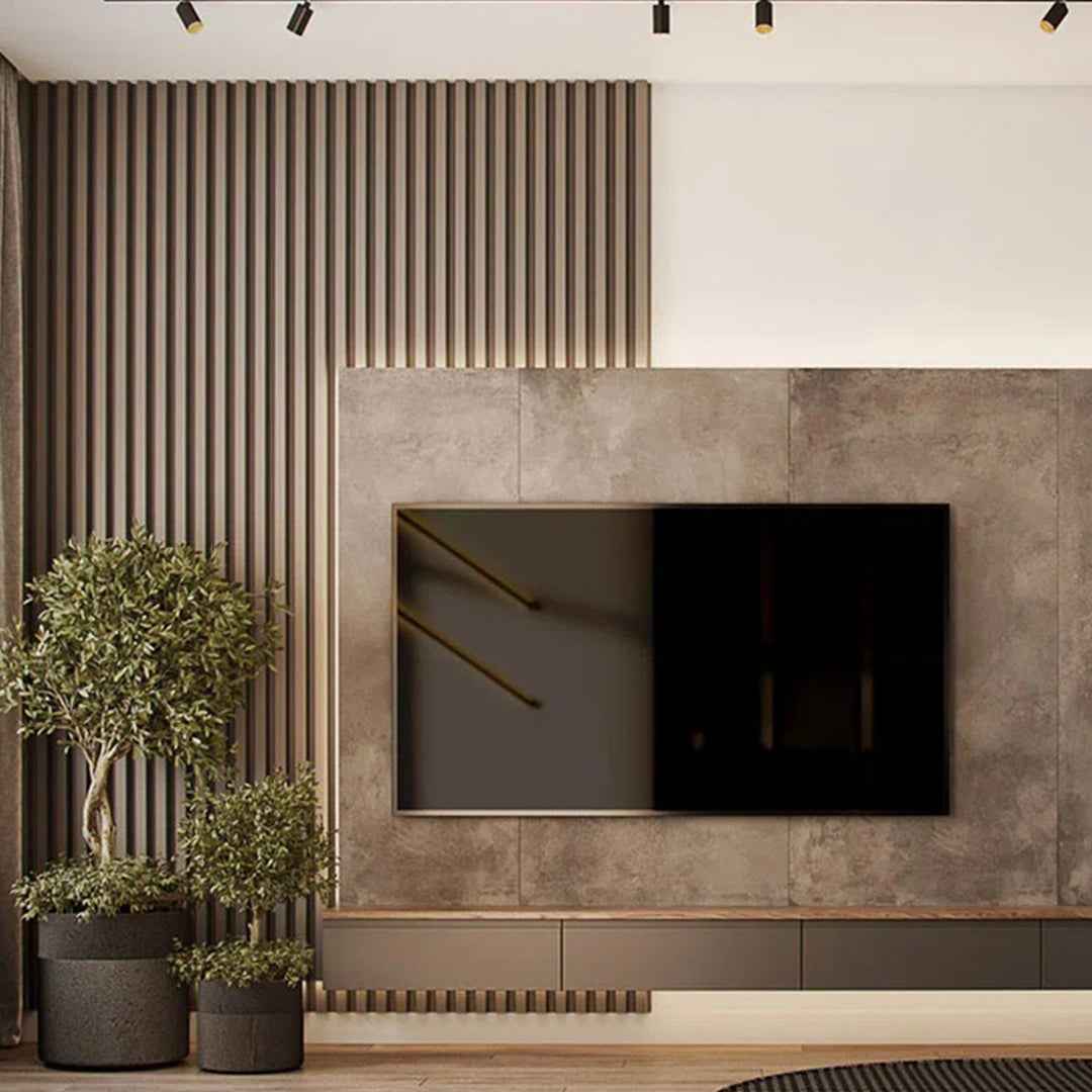 106" x 6" Decorative 3D Slat Wood Wall Panels – Shiplap Style Interior Accent