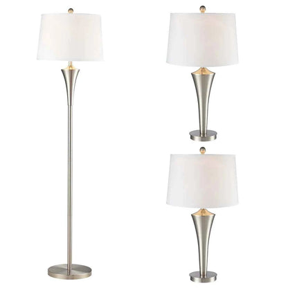 Darlington 3-Piece Lamp Set – Stylish Table & Floor Lamps for Any Room