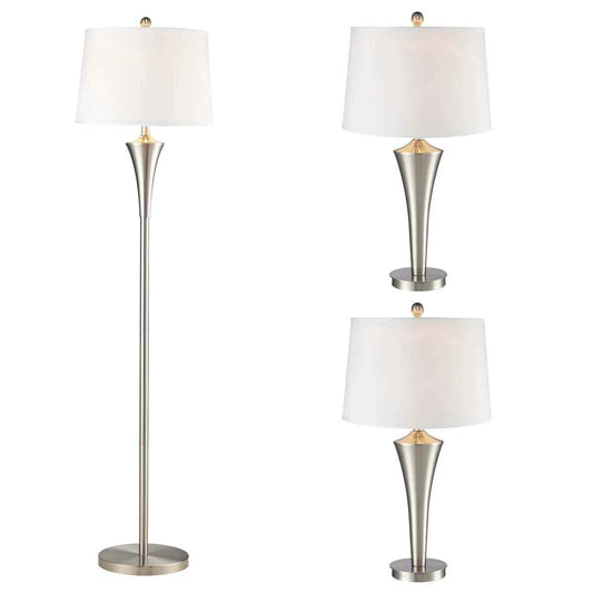 Darlington 3-Piece Lamp Set – Stylish Table & Floor Lamps for Any Room
