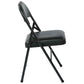 Office Star Black Vinyl Padded Folding Chair, 4-Pack – Durable & Comfortable Seating