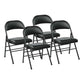 Office Star Black Vinyl Padded Folding Chair, 4-Pack – Durable & Comfortable Seating
