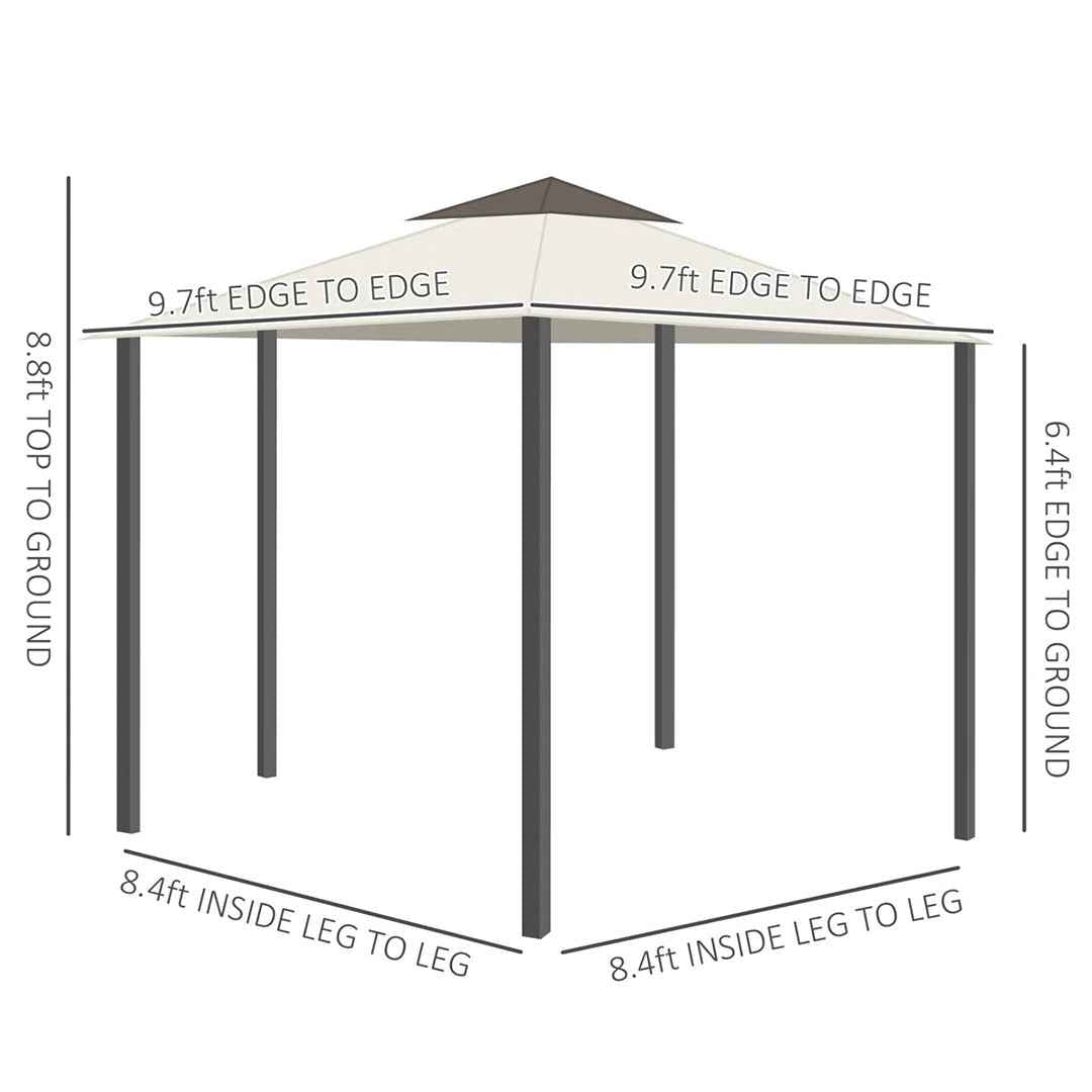 10 Ft. W x 10 Ft. D Metal Patio Gazebo – Durable & Stylish Outdoor Shelter