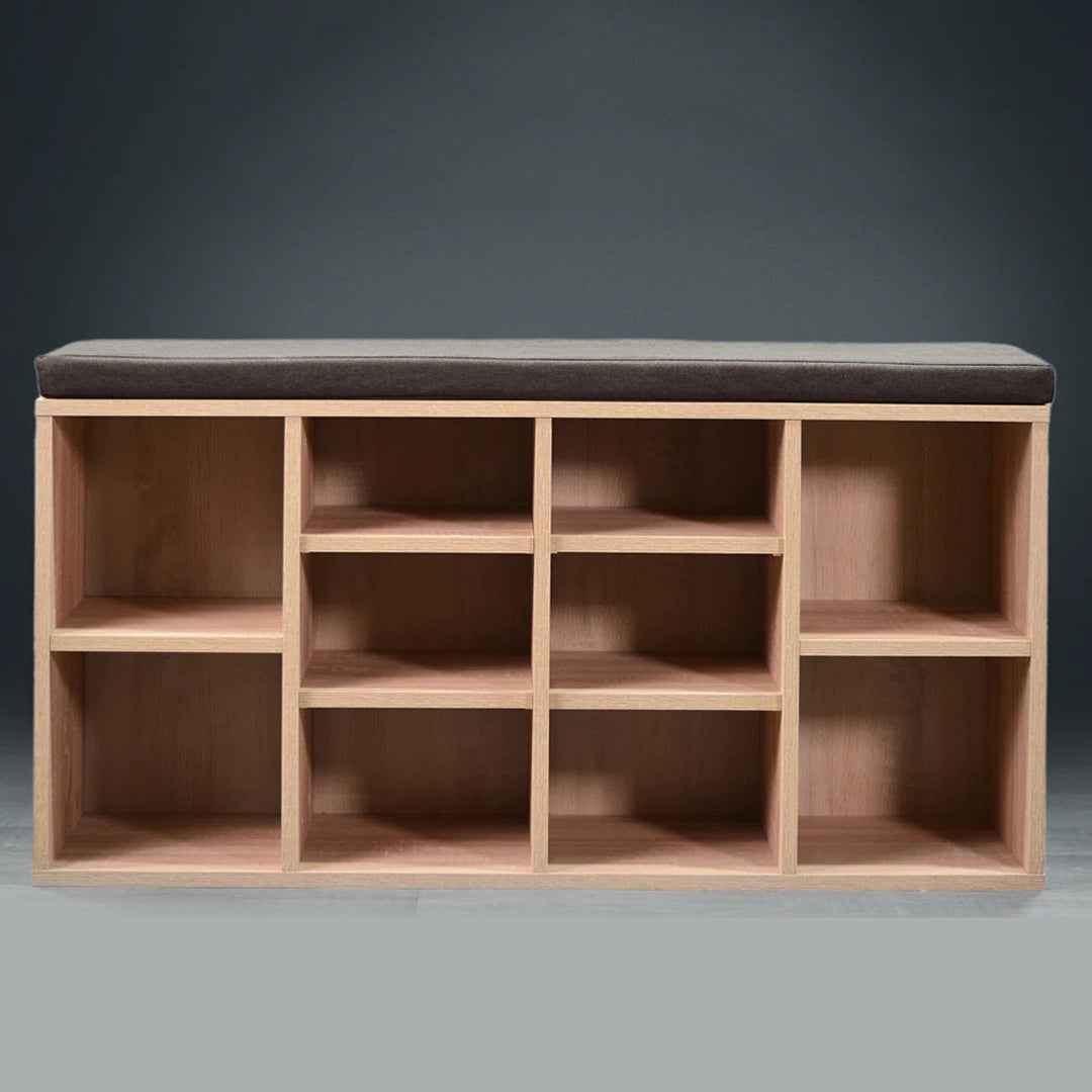 10-Pair Shoe Storage Bench – Stylish & Space-Saving Entryway Seating