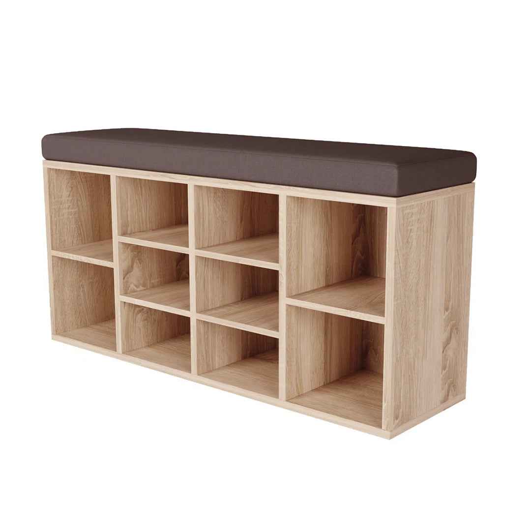 10-Pair Shoe Storage Bench – Stylish & Space-Saving Entryway Seating