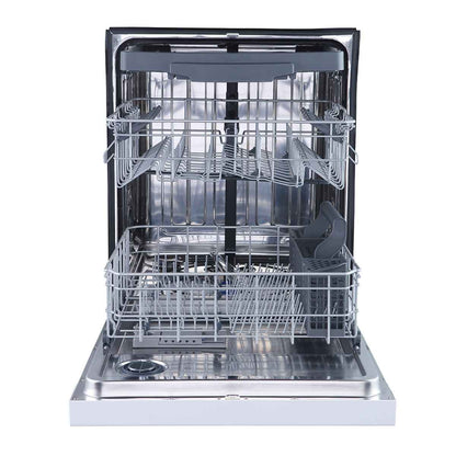 GE 24-Inch Built-In Dishwasher with Front Controls & Stainless Steel Tall Tub – White