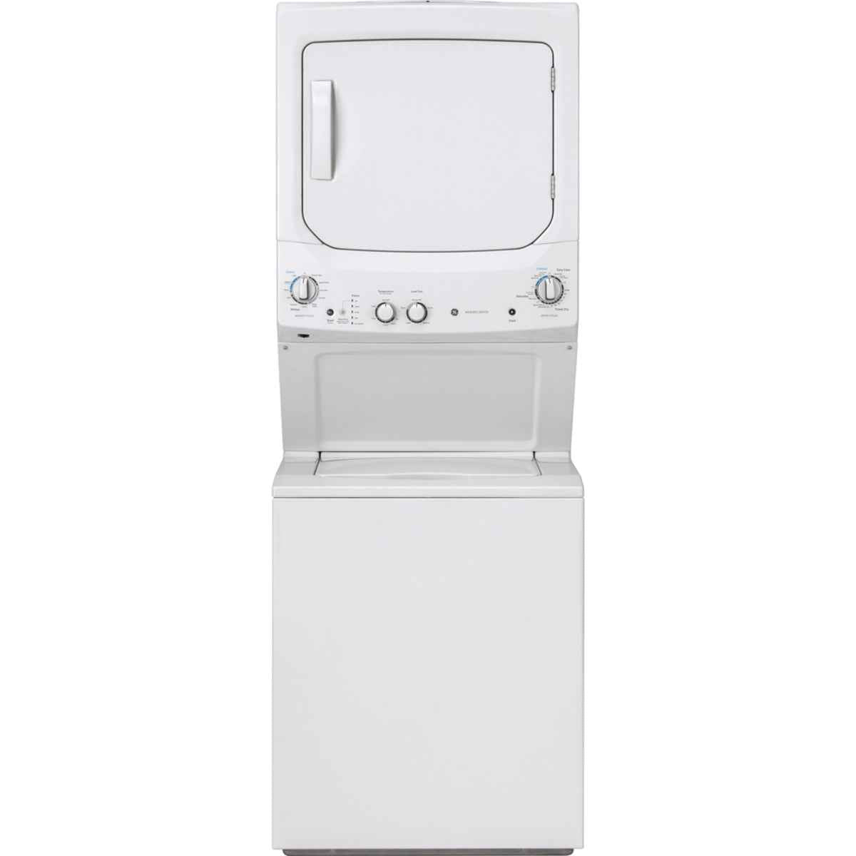 GE® Electric Unitized Spacemaker® Washer & Dryer – 4.4 Cu. Ft. Washer / 5.9 Cu. Ft. Dryer White
